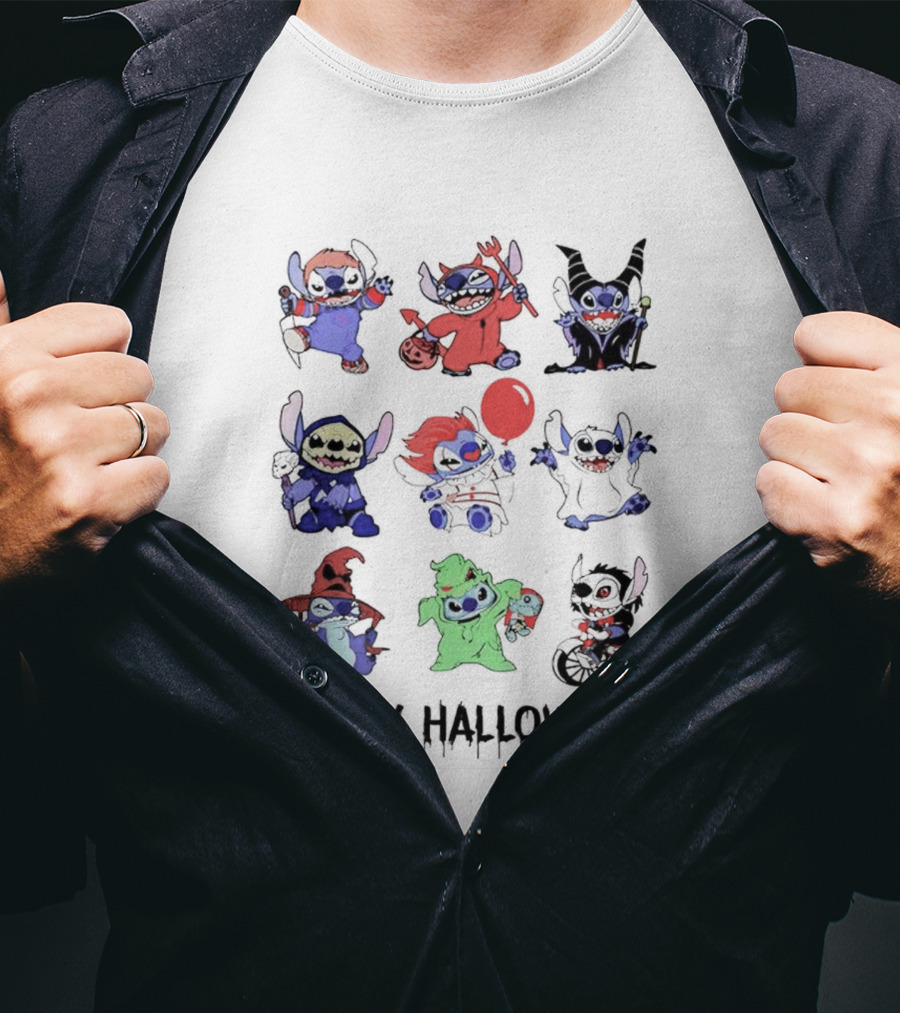 Stitch Happy Halloween Horror Costumes Collection T-Shirt