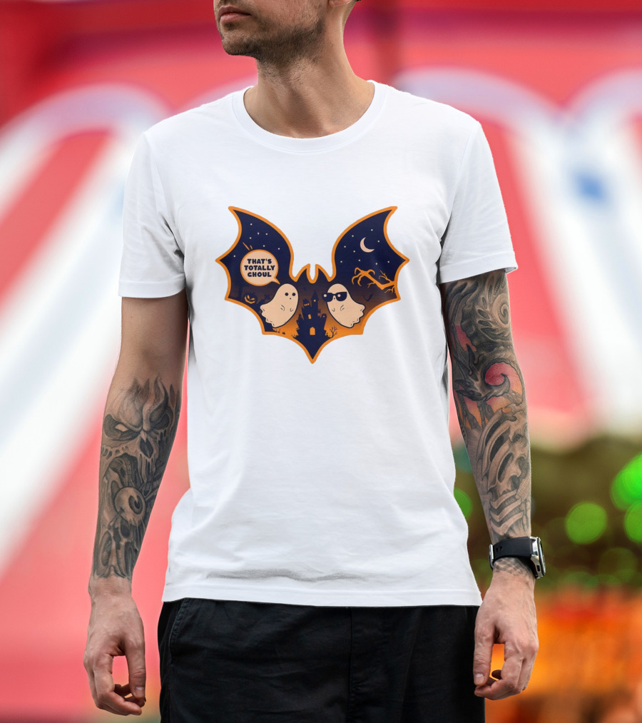 That's Totally Choul Ghosts in Bat Shape with Haunted Castle and Moon T-Shirt