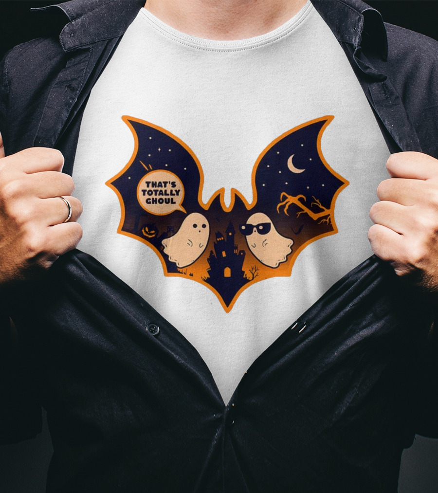 That's Totally Choul Ghosts In Bat Shape With Haunted Castle And Moon T-Shirt