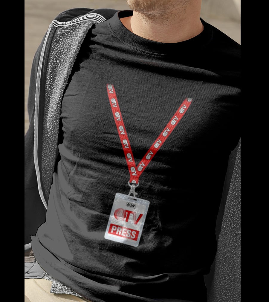 AEW QTV Press Pass Lanyard By QT Marshall T-Shirt