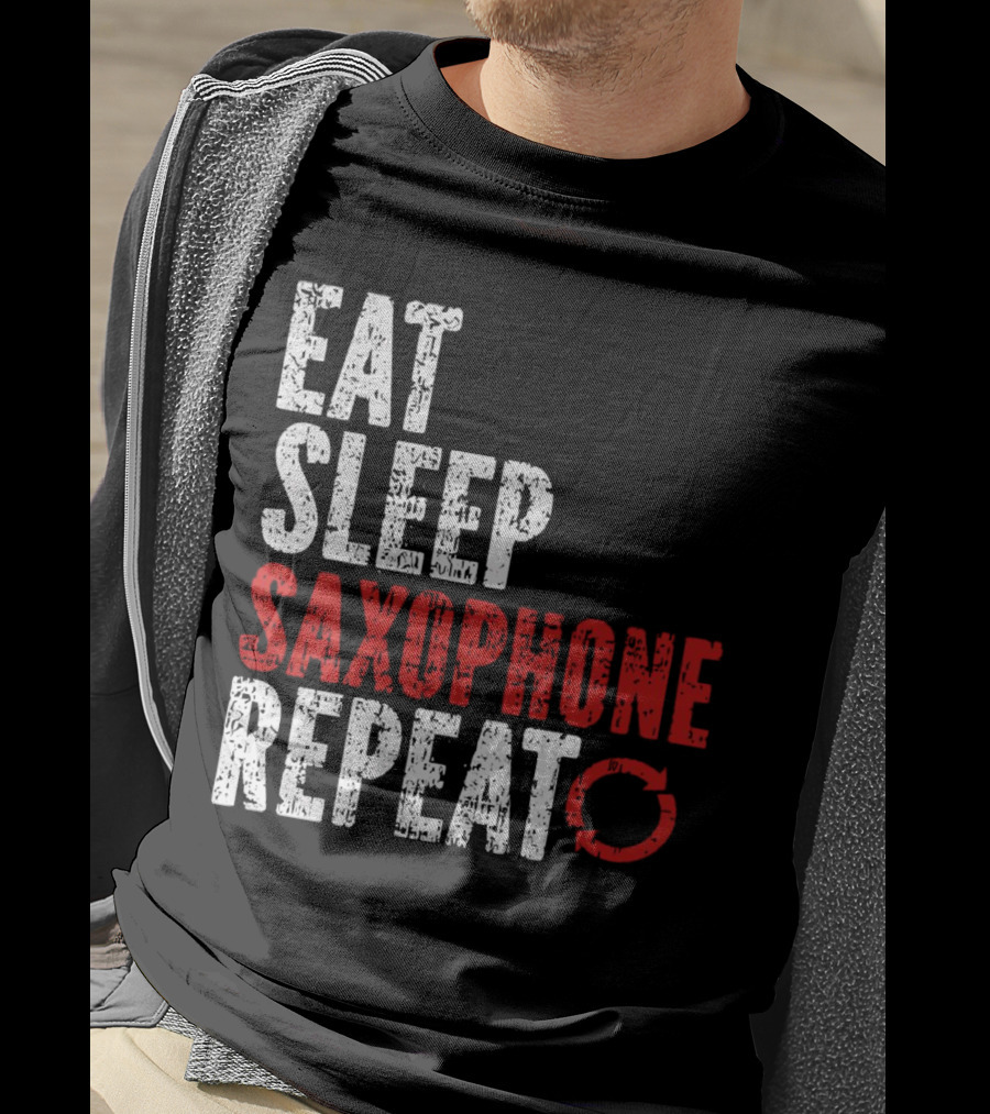 Eat Sleep Saxophone Repeat Halloween T-Shirt