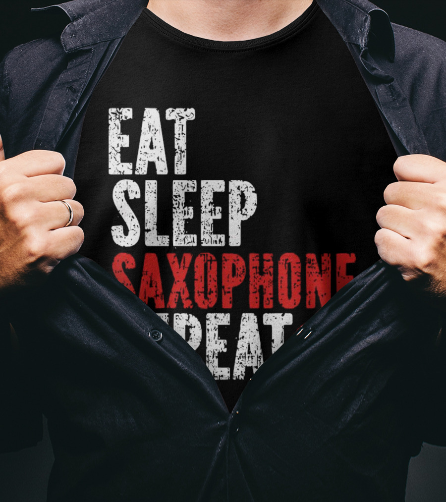 Eat Sleep Saxophone Repeat Halloween T-Shirt