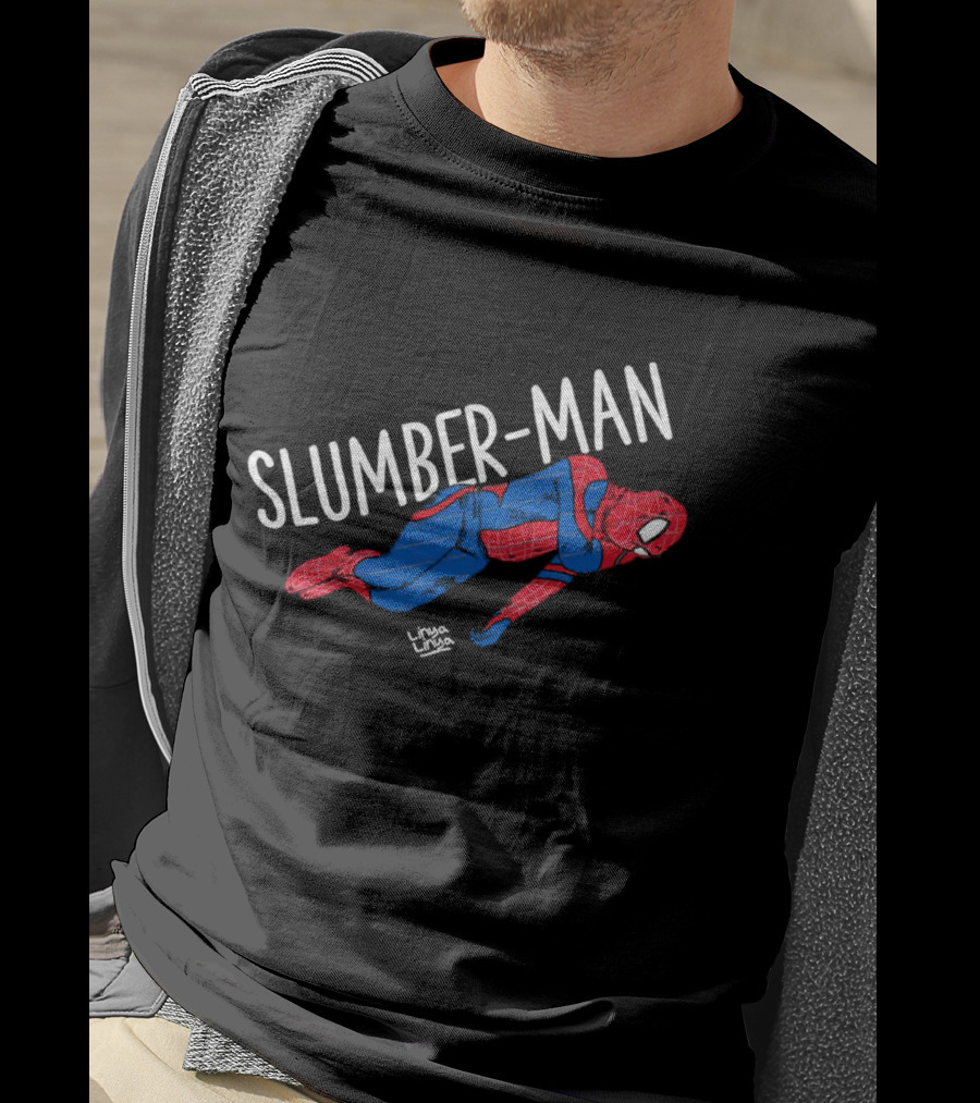 Slumber-Man Parody With Spider-Man Elements And Linda Linda Signature T-Shirt