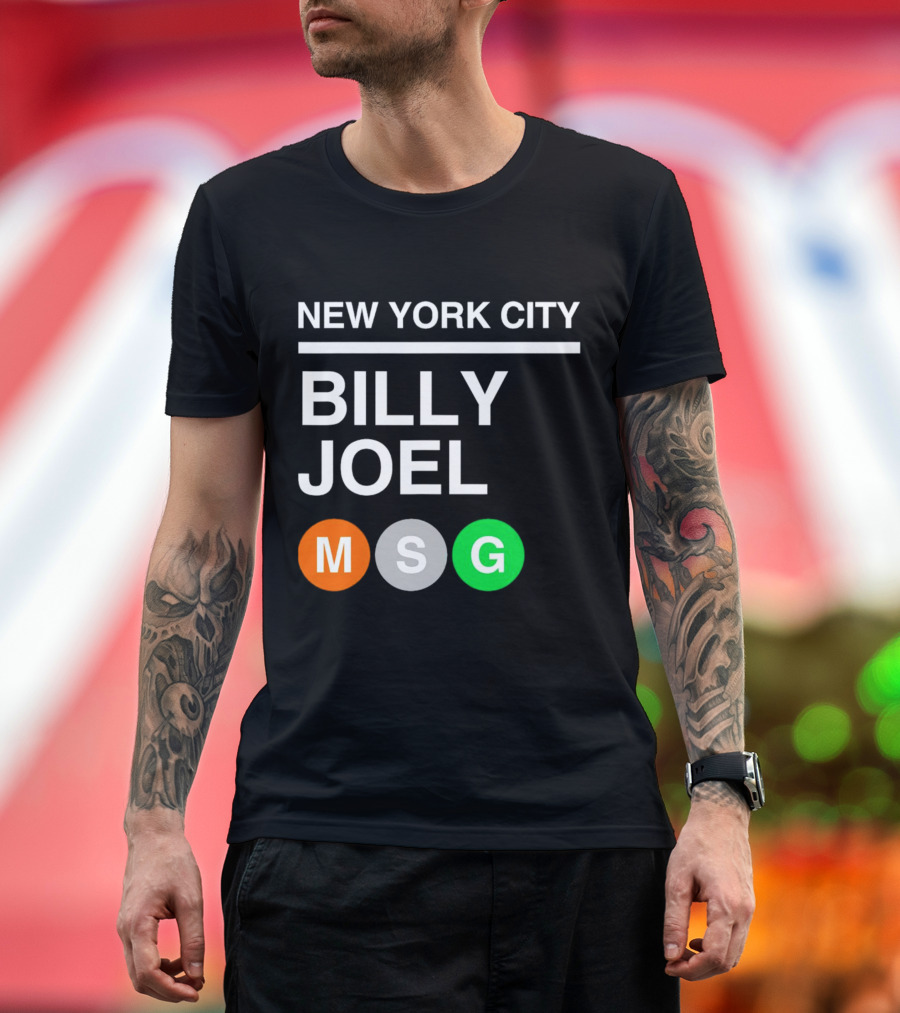 NEW YORK CITY BILLY JOEL MSG Subway T-Shirt