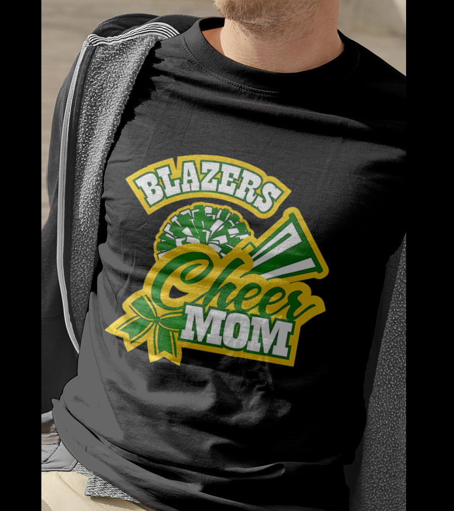 Blazers Cheer Mom Pom Pom And Megaphone Enthusiast T-Shirt