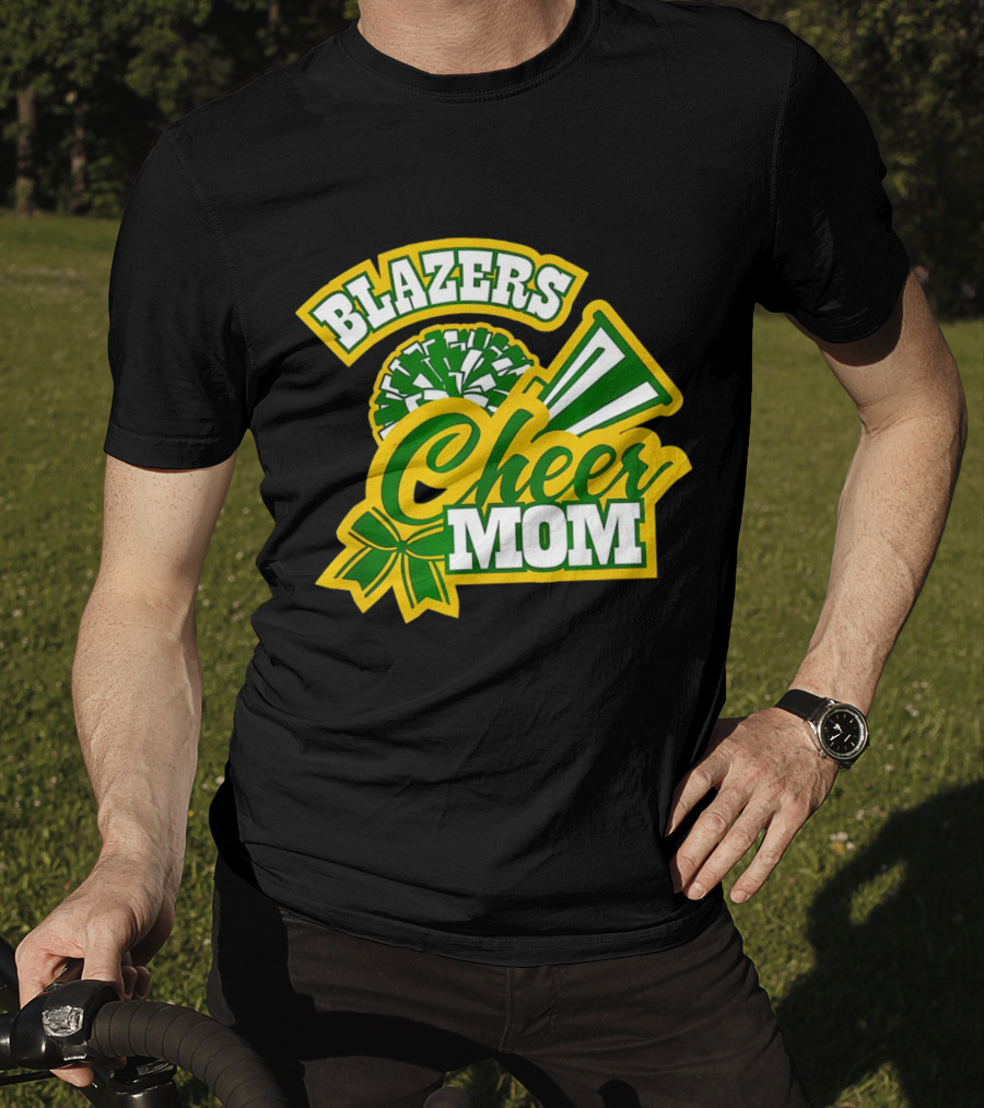 Blazers Cheer Mom Pom Pom And Megaphone Enthusiast T-Shirt