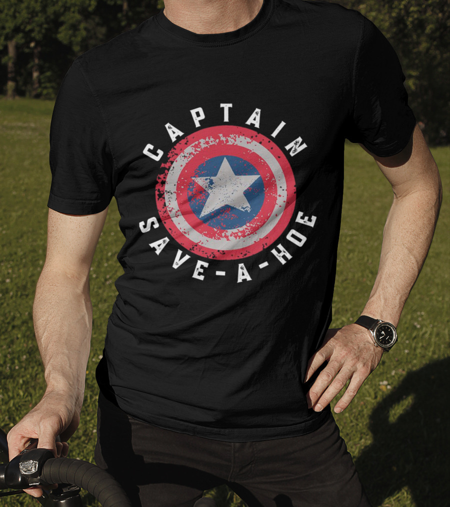 Captain Save A Hoe Shield Star Emblem T-Shirt