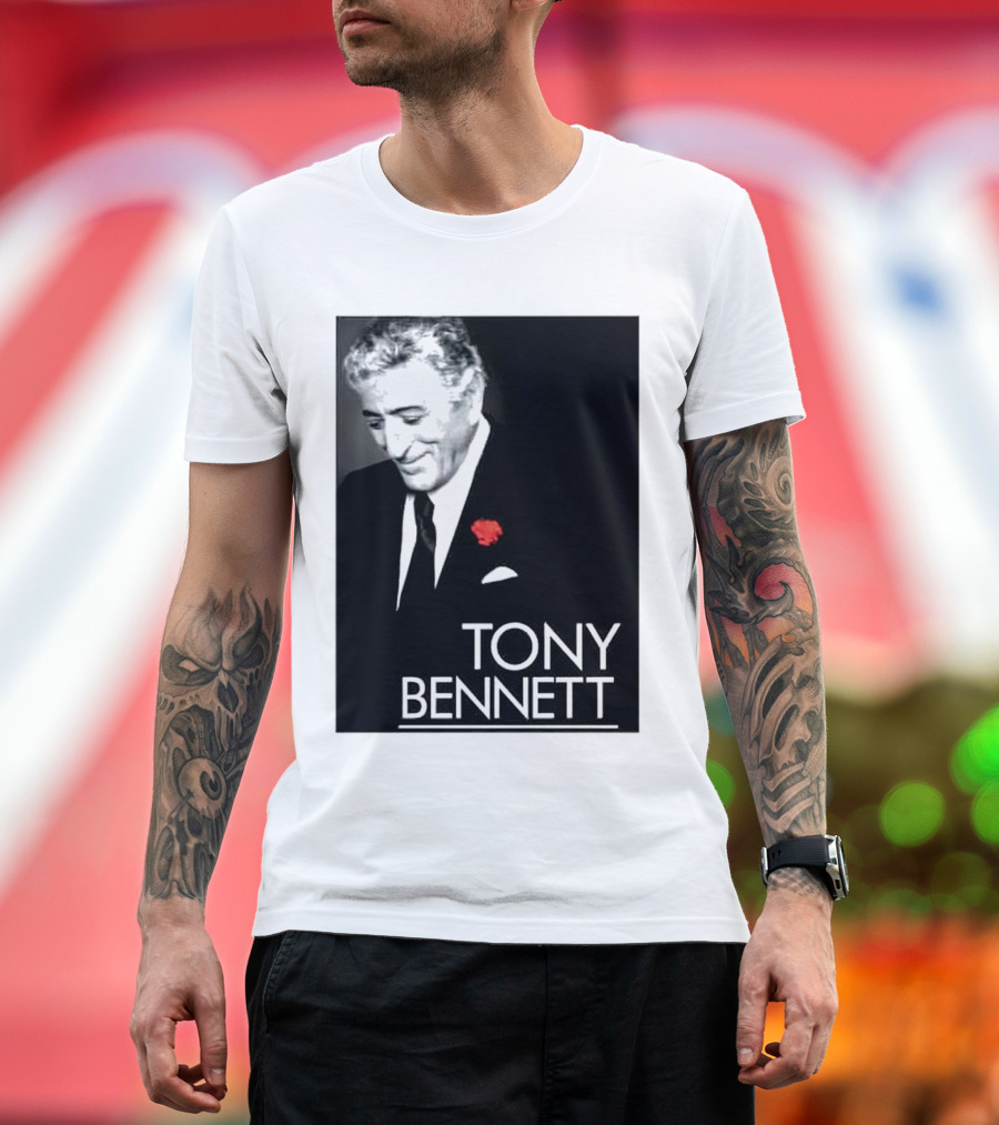 Tony Bennett Thank You for the Memories with Red Rose T-Shirt