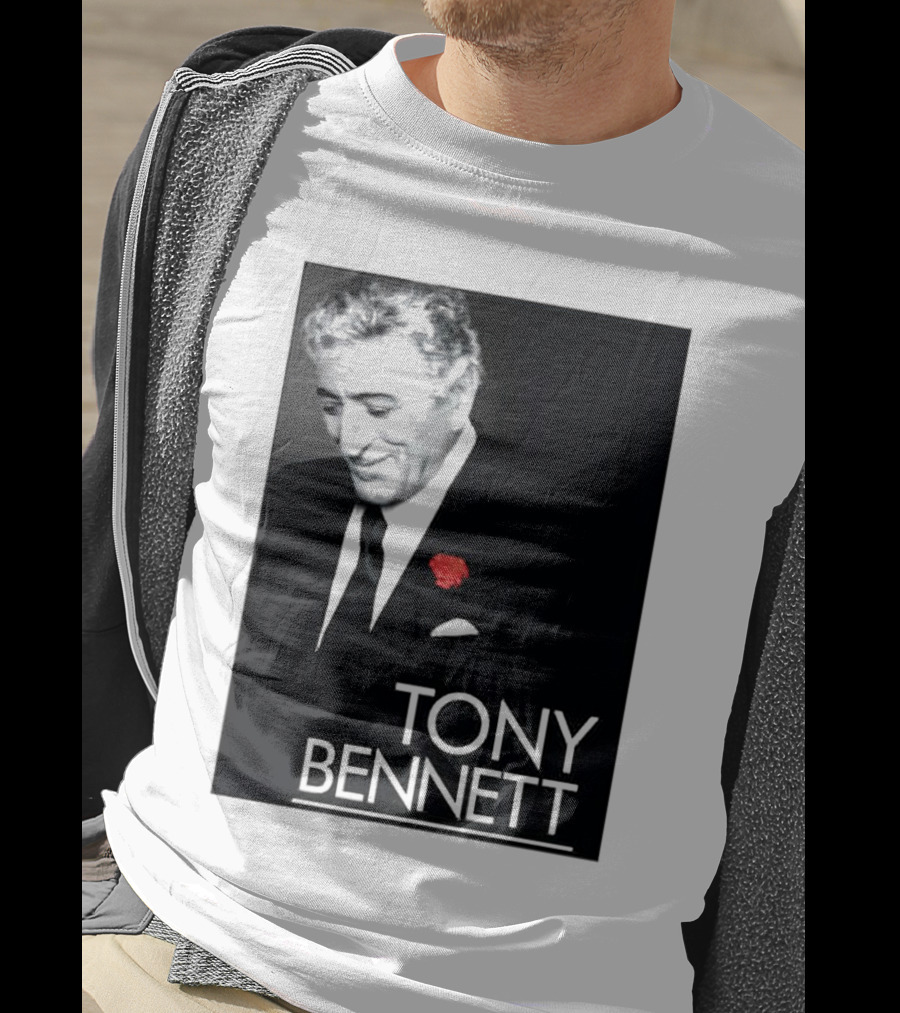 Tony Bennett Thank You For The Memories With Red Rose T-Shirt