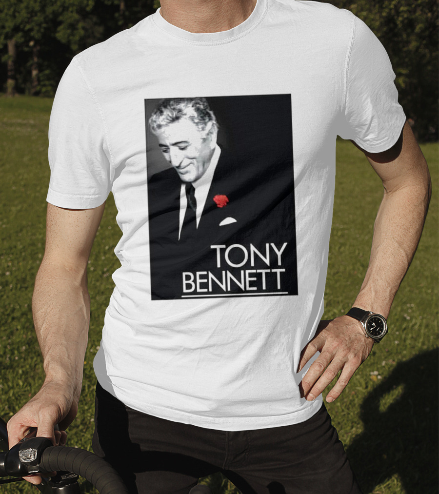 Tony Bennett Thank You For The Memories With Red Rose T-Shirt