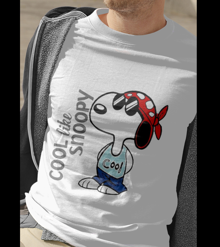 Cool Like Snoopy Sunglasses Bandana Tank Top T-Shirt