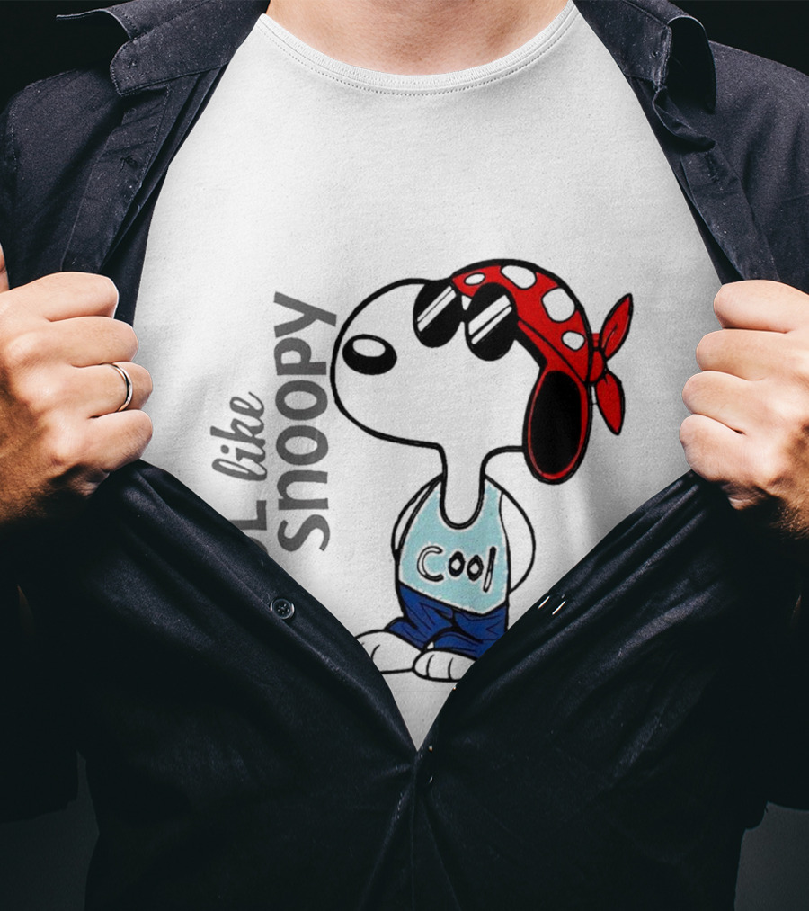 Cool Like Snoopy Sunglasses Bandana Tank Top T-Shirt