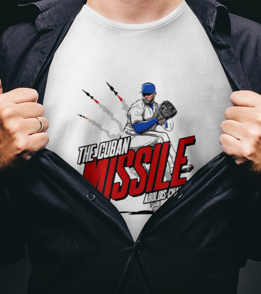 Aroldis Chapman The Cuban Missile Texas MLBPA T-Shirt