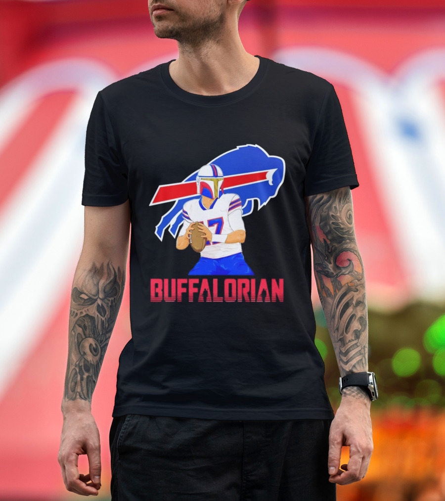 Bufflaorian Buffalo Bills Football Player with Buffalo T-Shirt