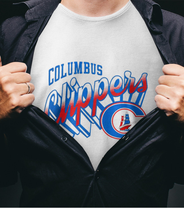 Columbus Clippers 3D Logo Ash Where I’m From T-Shirt