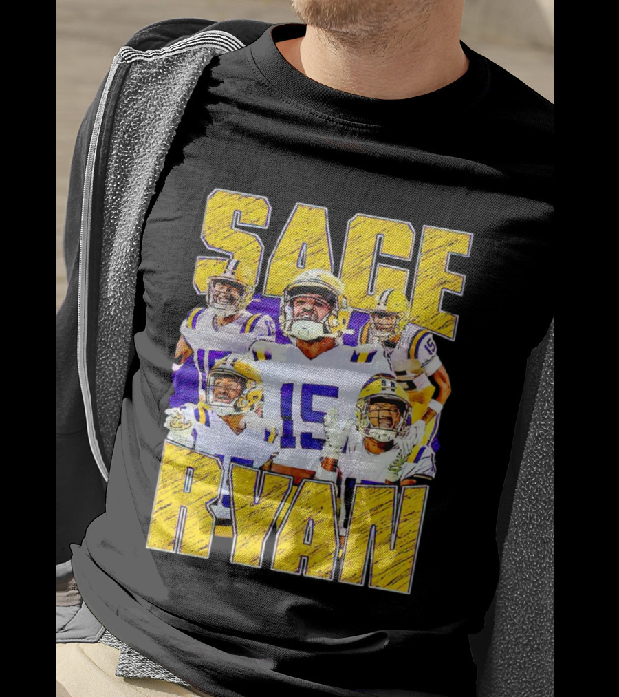 Sage Ryan LSU Tigers Football Vintage 15 T-Shirt