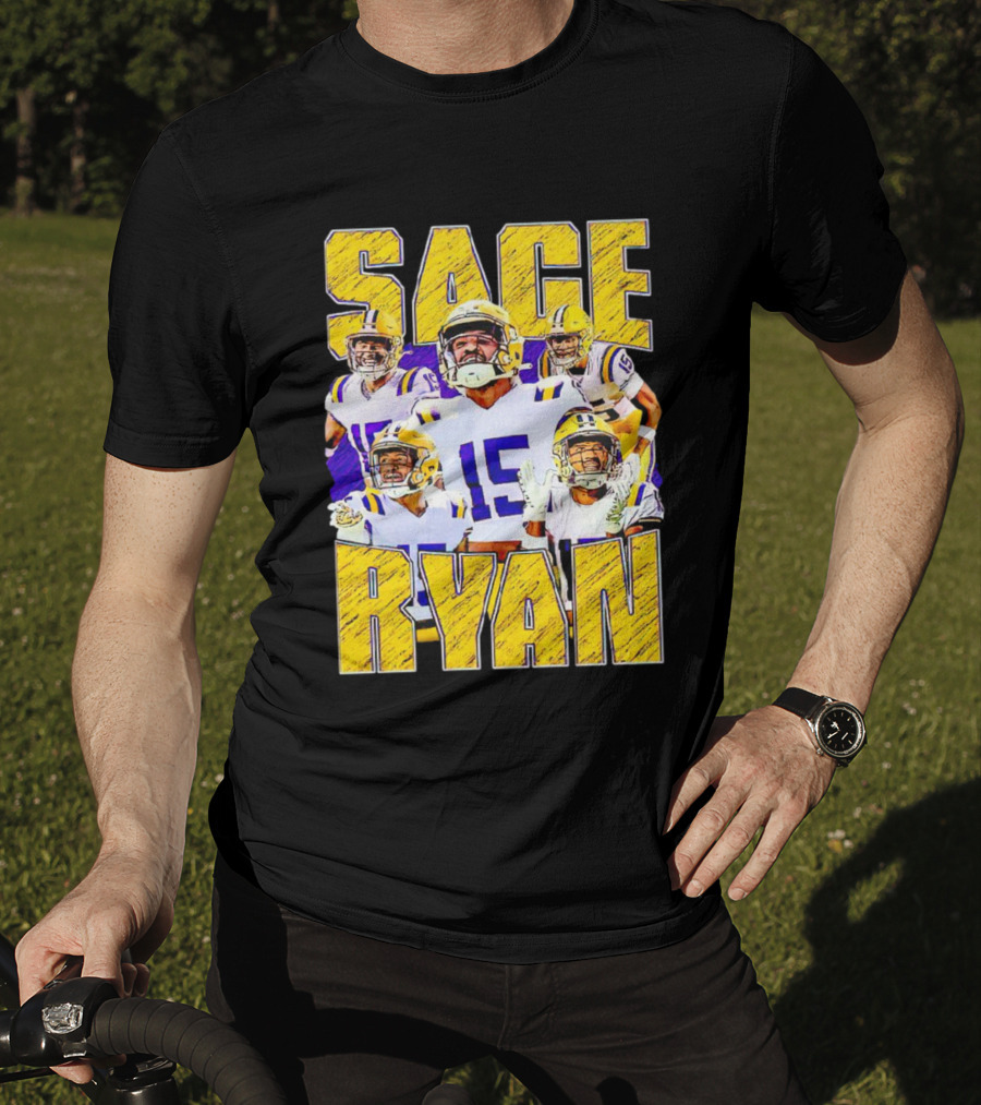 Sage Ryan LSU Tigers Football Vintage 15 T-Shirt