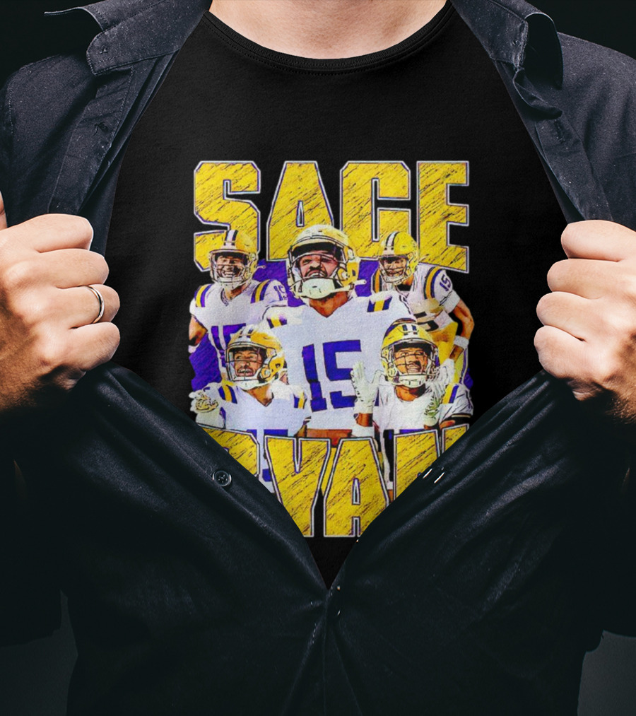 Sage Ryan LSU Tigers Football Vintage 15 T-Shirt