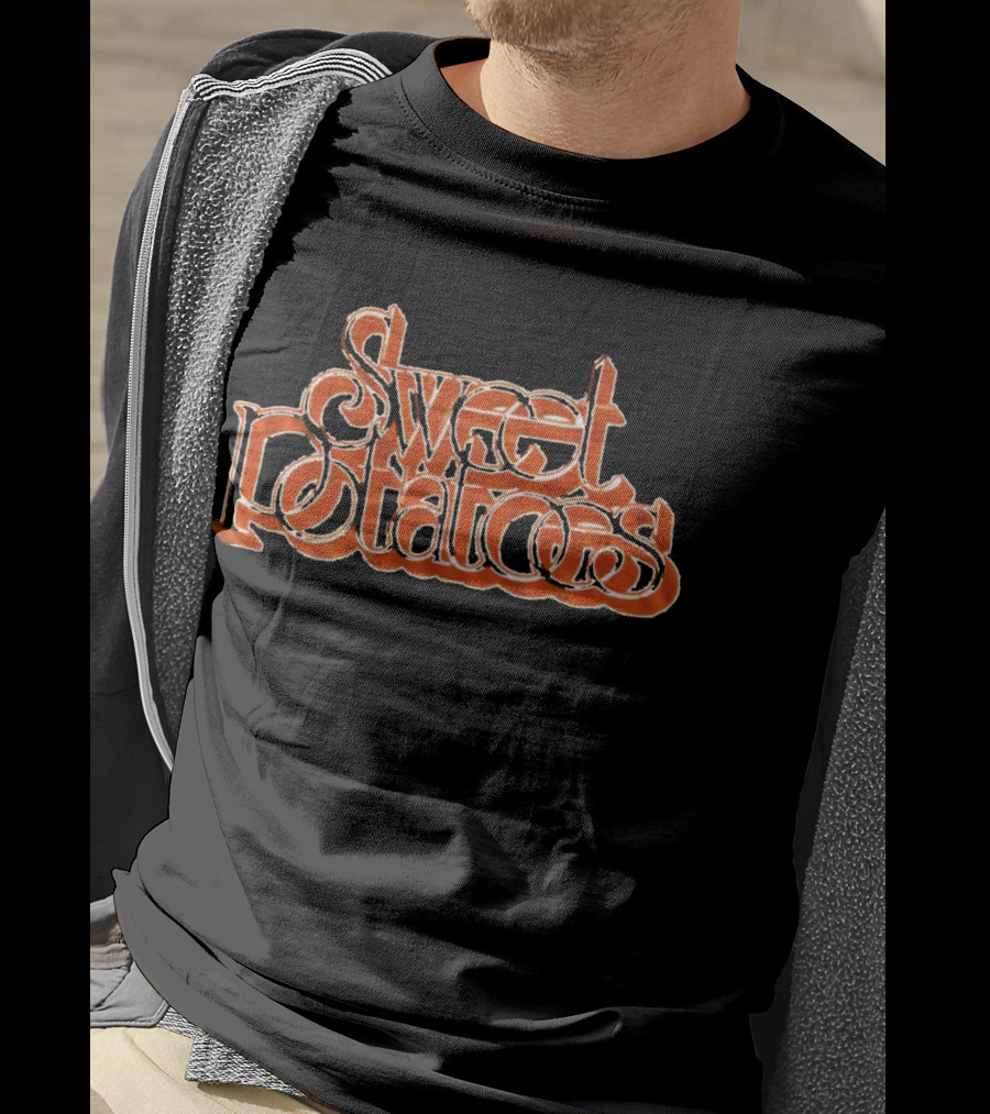 Sweet Potatoes Groovy Vintage Style Typography T-Shirt
