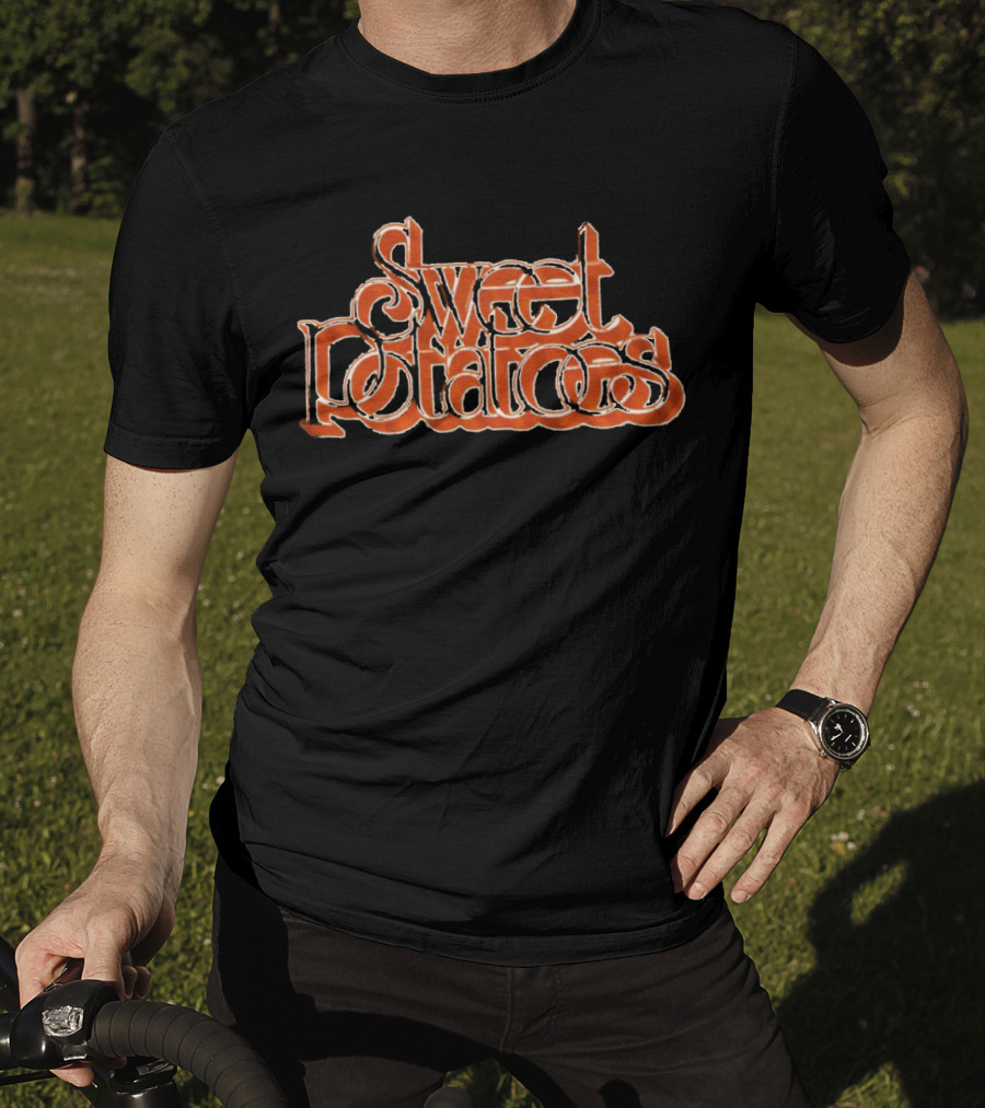 Sweet Potatoes Groovy Vintage Style Typography T-Shirt