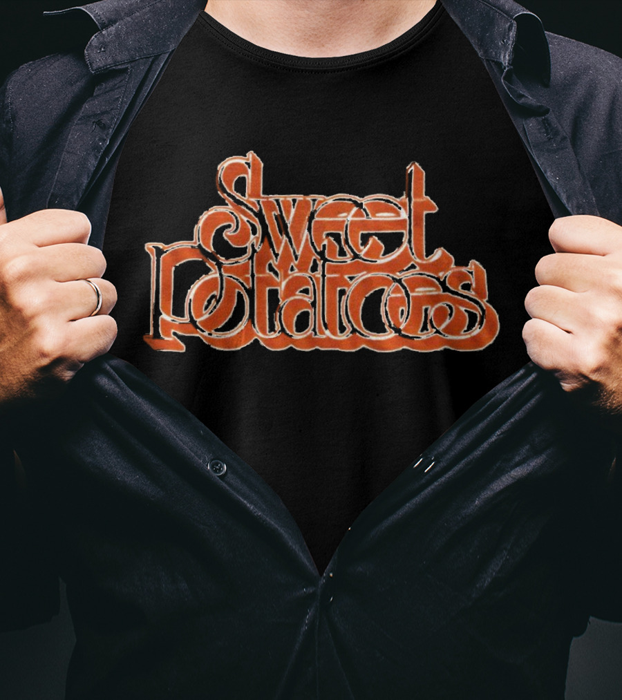 Sweet Potatoes Groovy Vintage Style Typography T-Shirt