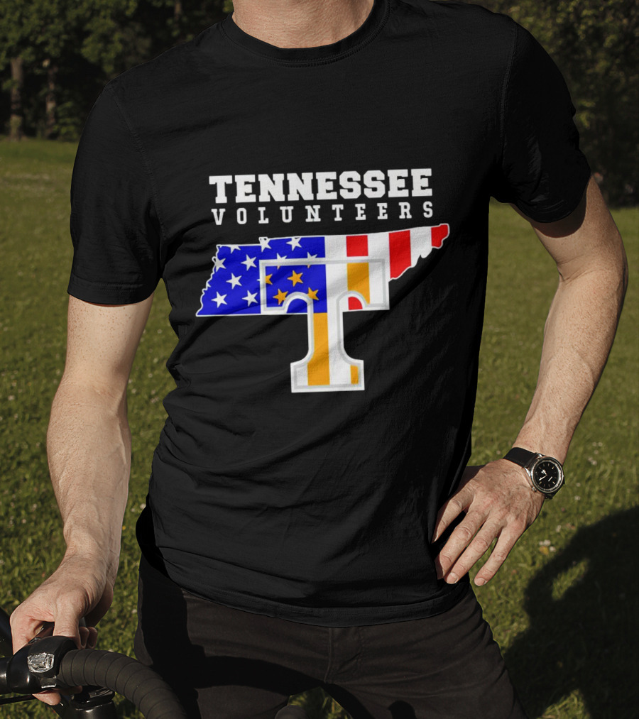 Tennessee Volunteers American Flag Map T T-Shirt
