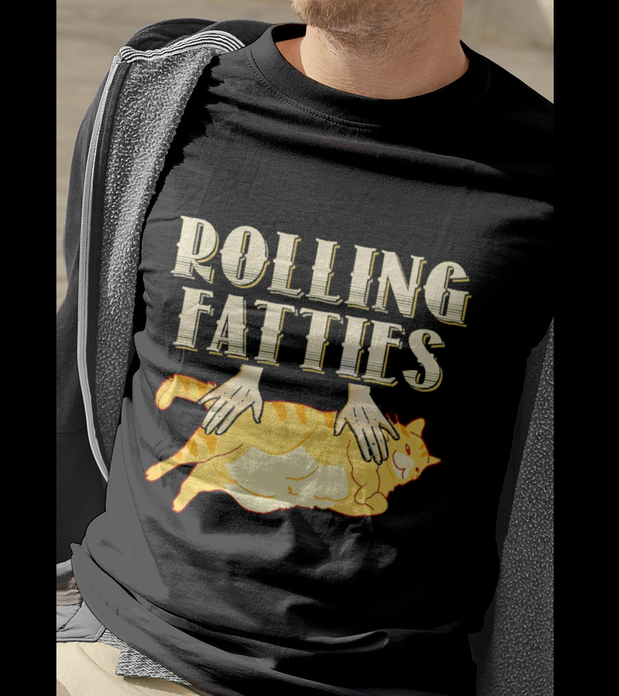 Rolling Fatties Cat With Hands T-Shirt