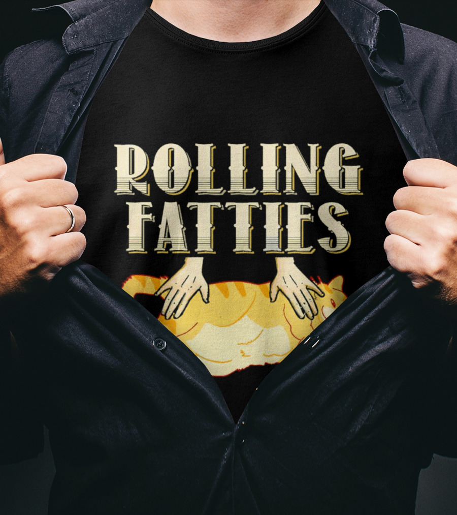 Rolling Fatties Cat With Hands T-Shirt