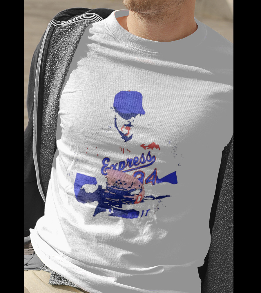 Round Rock Express Nolan Ryan 34 Bloody Lip T-Shirt