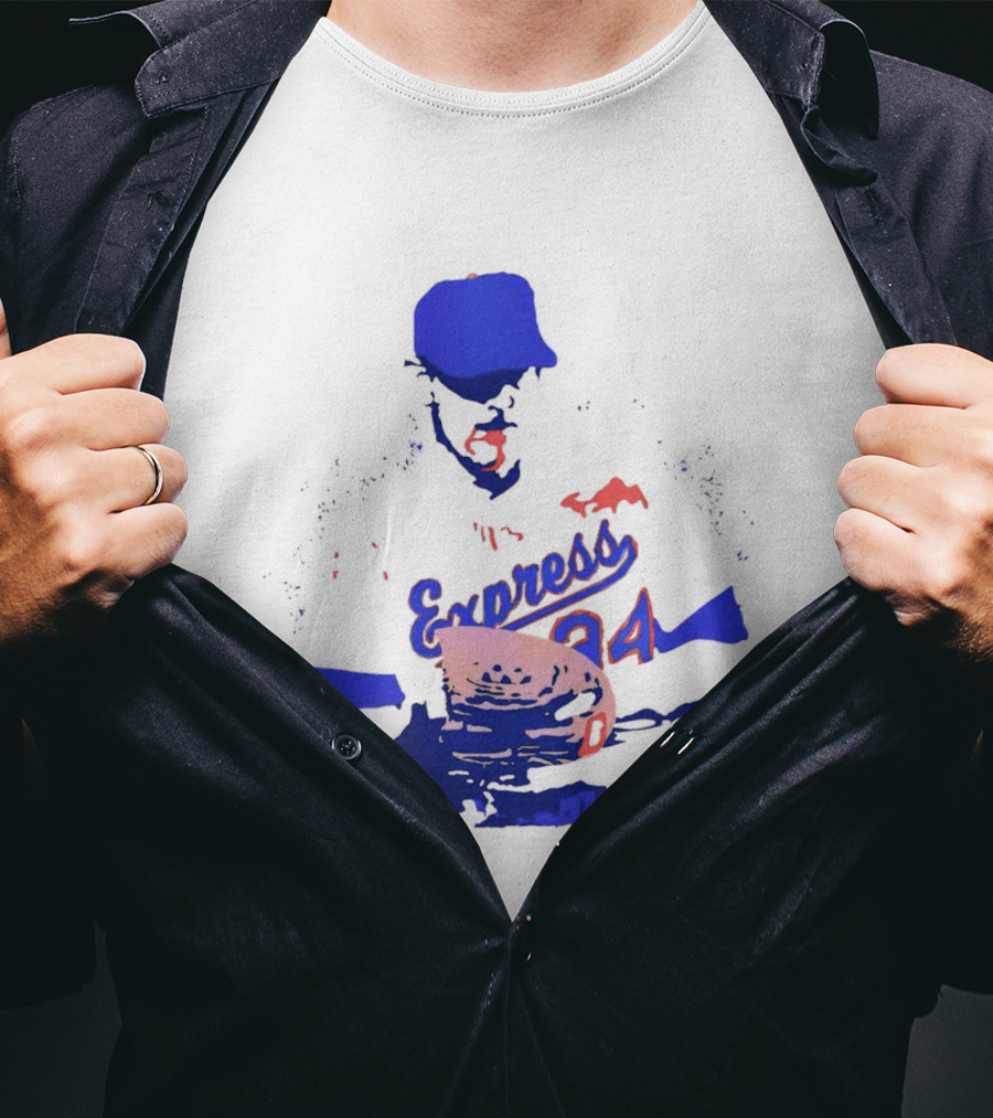 Round Rock Express Nolan Ryan 34 Bloody Lip T-Shirt