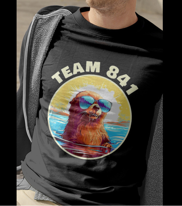 Team 841 Surfing Otter My Way California Sea Otter T-Shirt