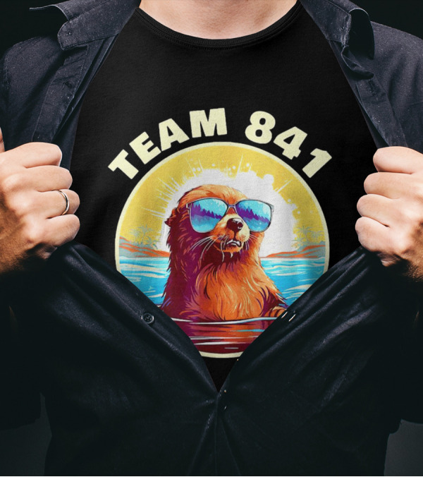 Team 841 Surfing Otter My Way California Sea Otter T-Shirt