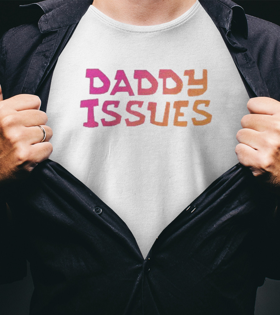 Daddy Issues Gradient Text T-Shirt
