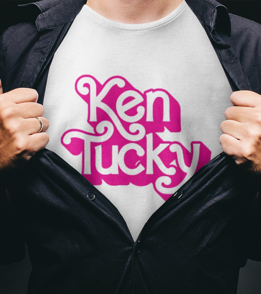 Ken Tucky Ken-Ergy Barbie Retro Bold Pink Letters T-Shirt