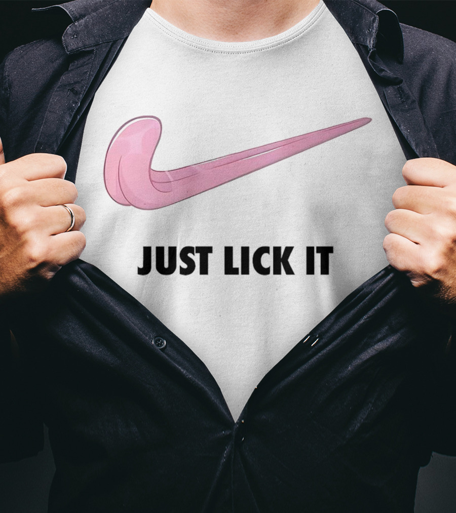 Just Lick It Pink Swoosh T-Shirt