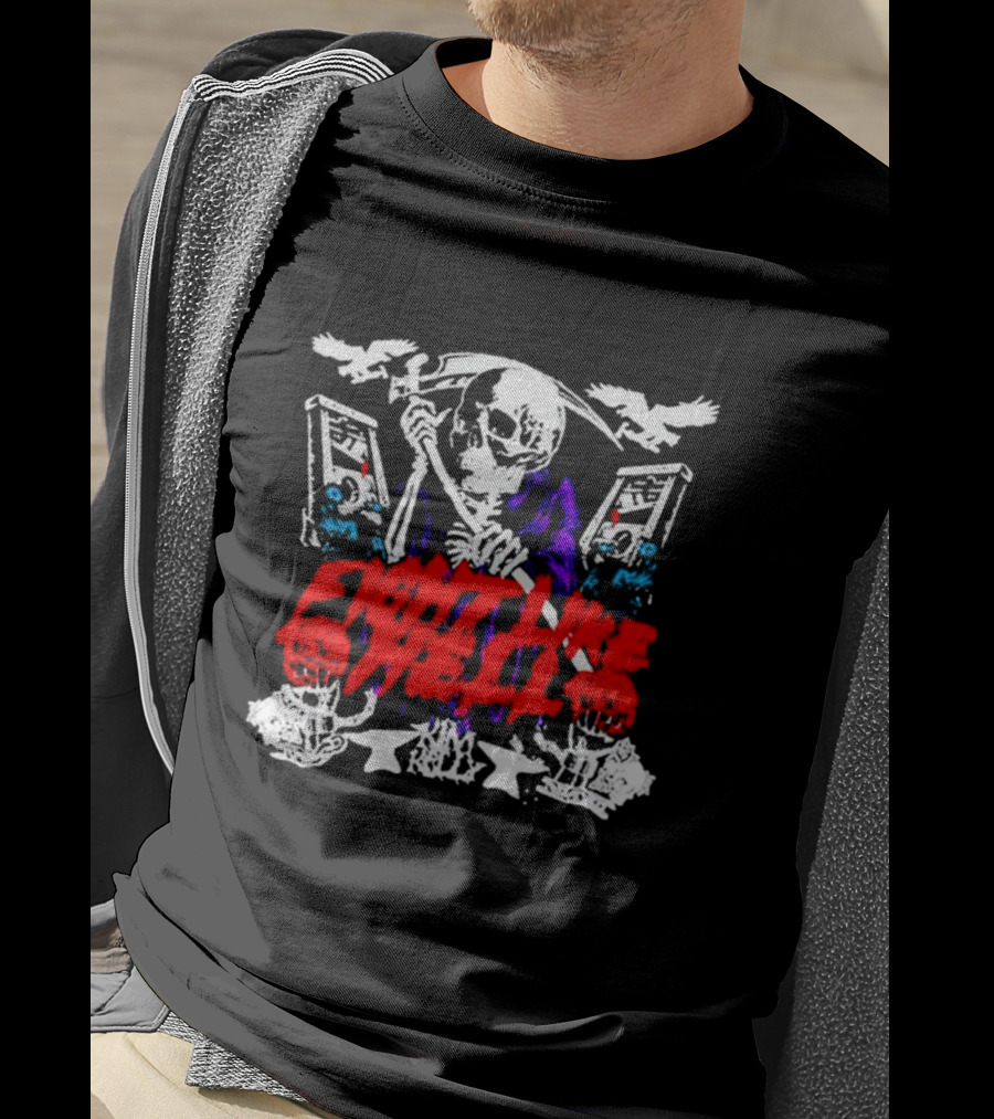 Kim Kelly Fight Like Hell Skeleton Sickle 80s Arcade T-Shirt
