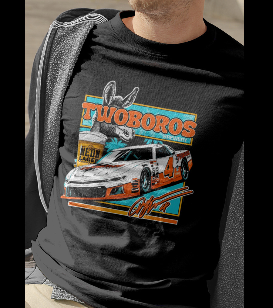 Twoboros Brewery Neon Lager Racing Car 4 T-Shirt