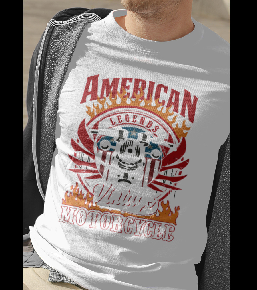 American Legends Vintage Motorcycle T-Shirt