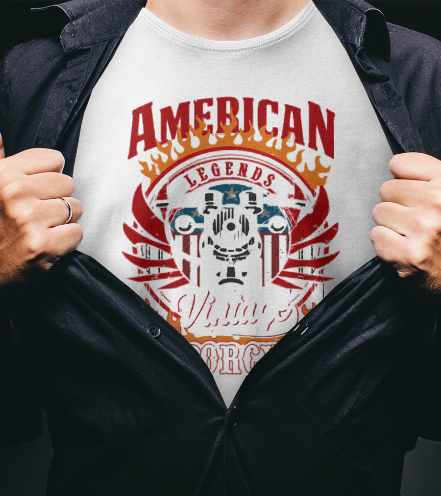 American Legends Vintage Motorcycle T-Shirt