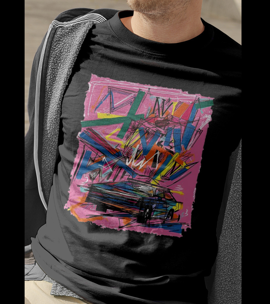 Le Arevey Car Draw Abstract Street T-Shirt