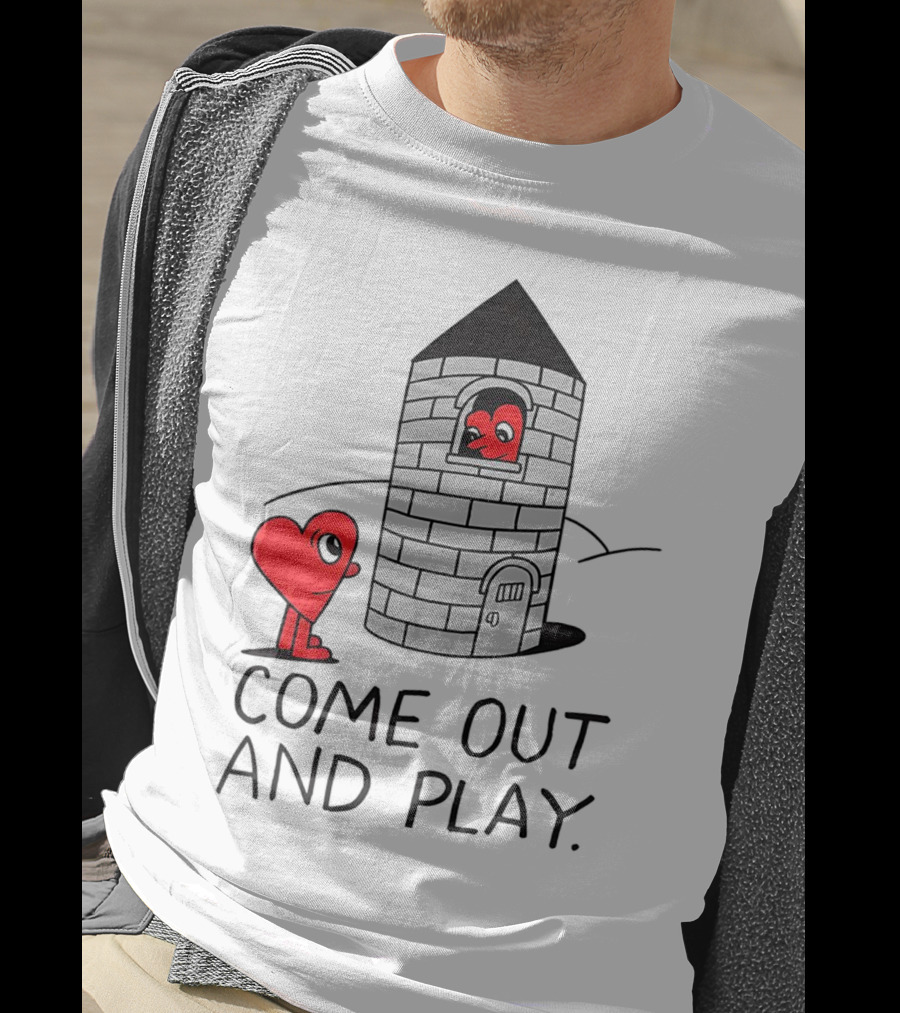 Come Out And Play Heart Characters By Tower T-Shirt