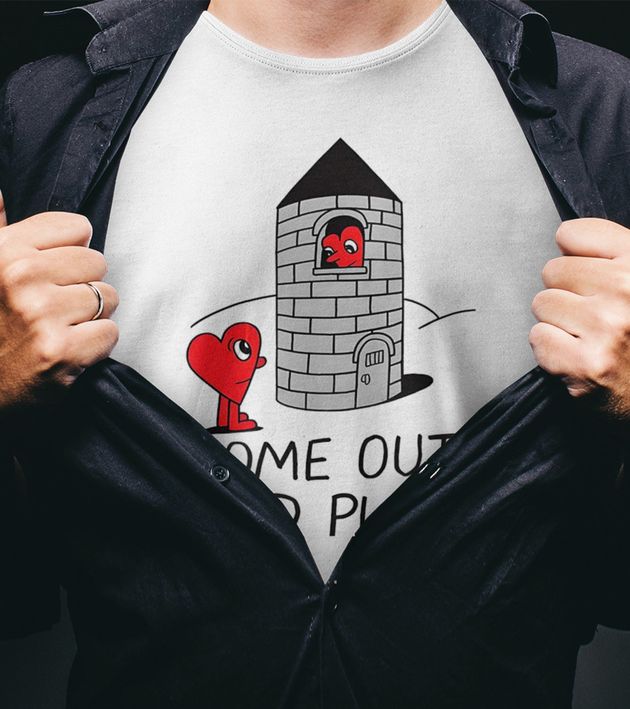 Come Out And Play Heart Characters By Tower T-Shirt