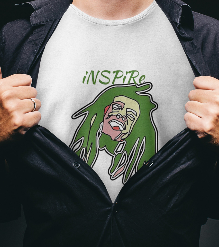 Bob Marley Inspire INSPiRe Green Hair T-Shirt