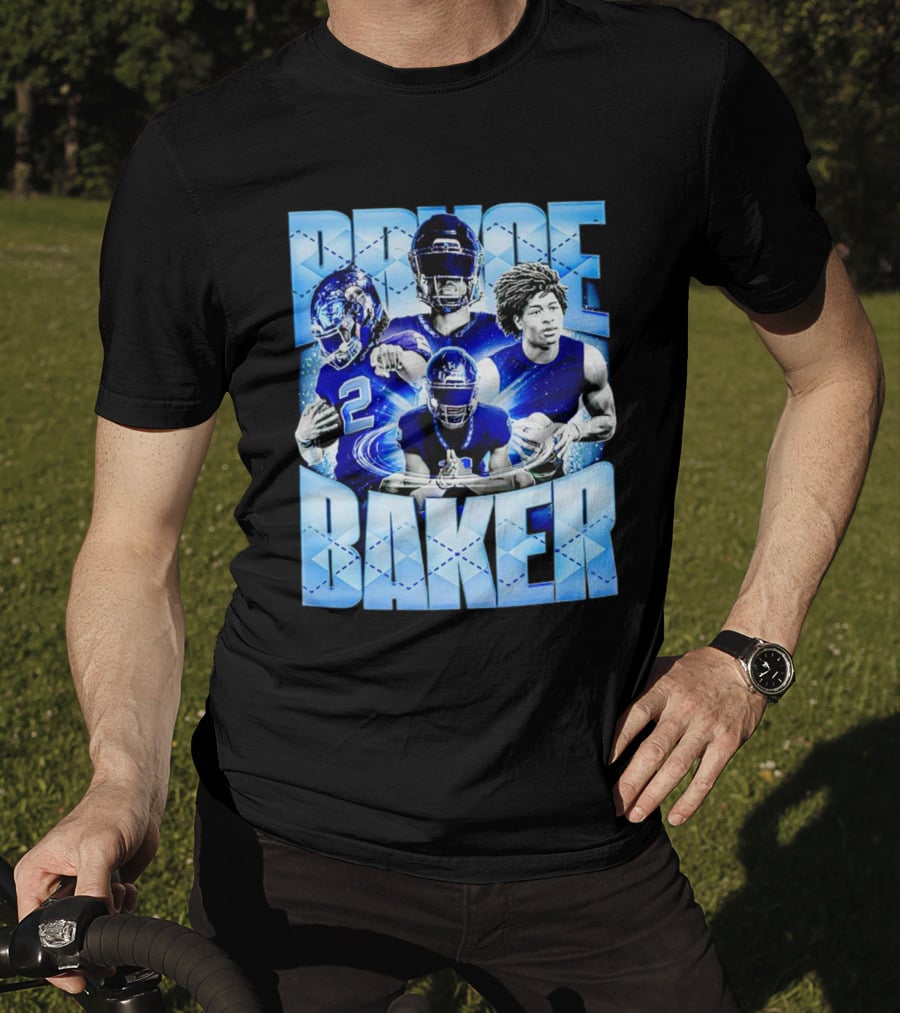 Bryce Baker East Forsyth Football Blue Graphics T-Shirt