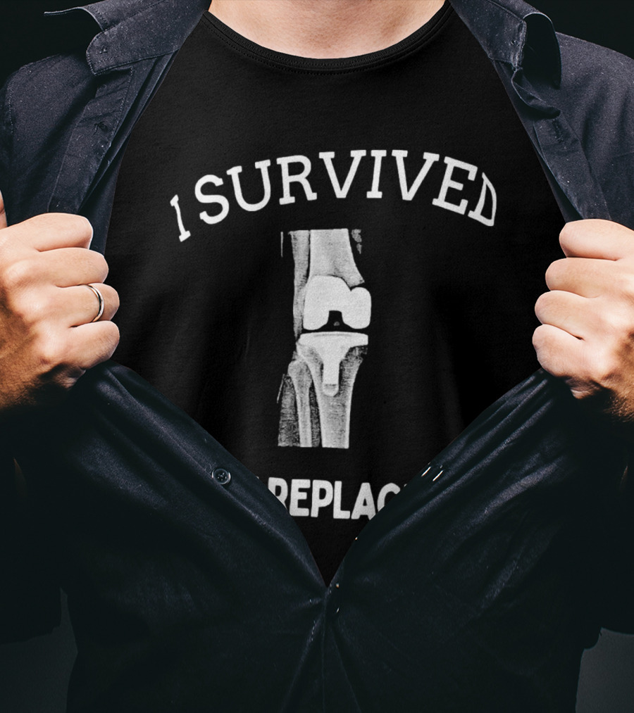 I Survived A Knee Replacement X-Ray Image T-Shirt