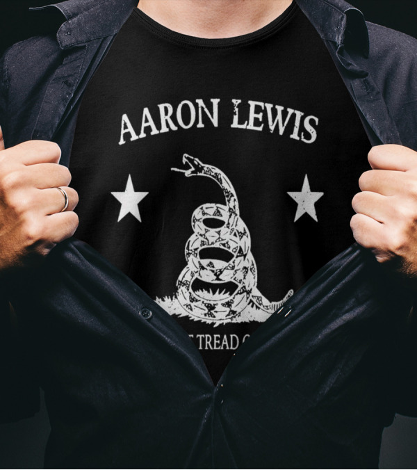 AARON LEWIS DON'T TREAD ON ME Snake Stars T-Shirt