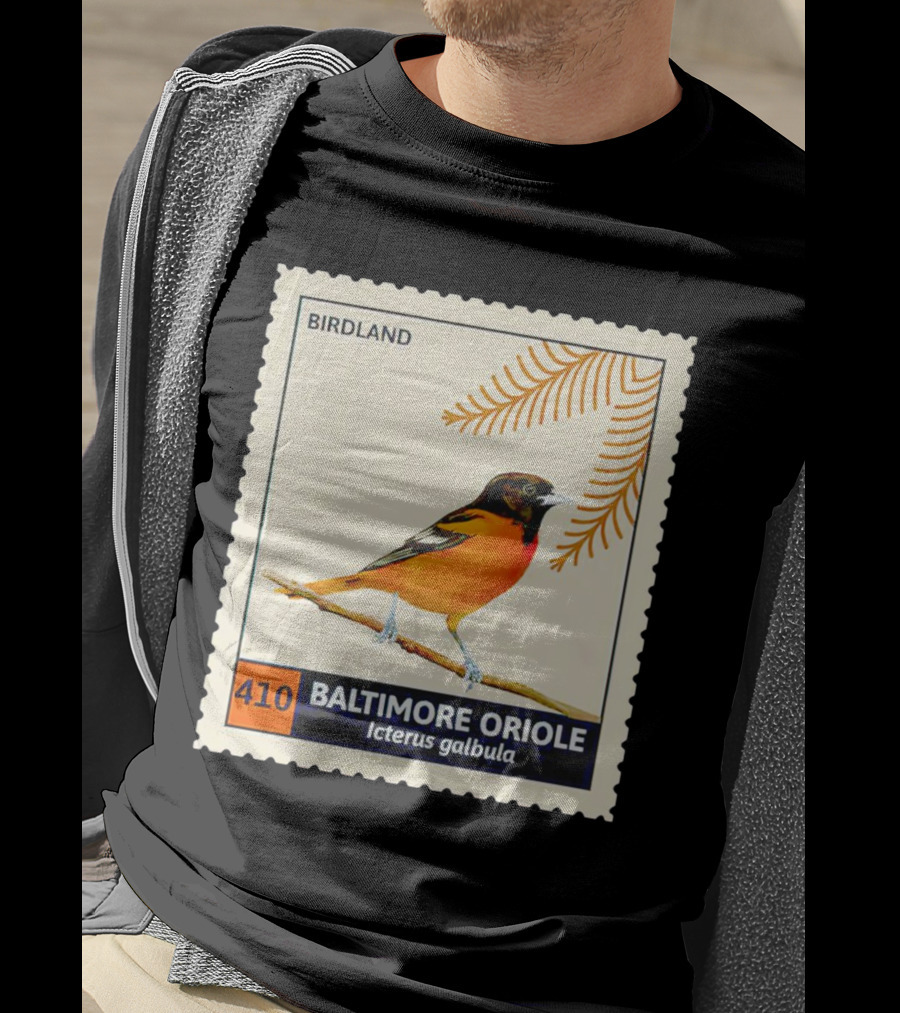 BIRDLAND 410 BALTIMORE ORIOLE Icterus Galbula T-Shirt