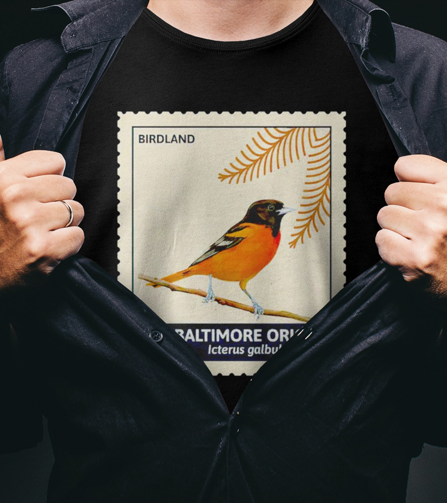 BIRDLAND 410 BALTIMORE ORIOLE Icterus Galbula T-Shirt