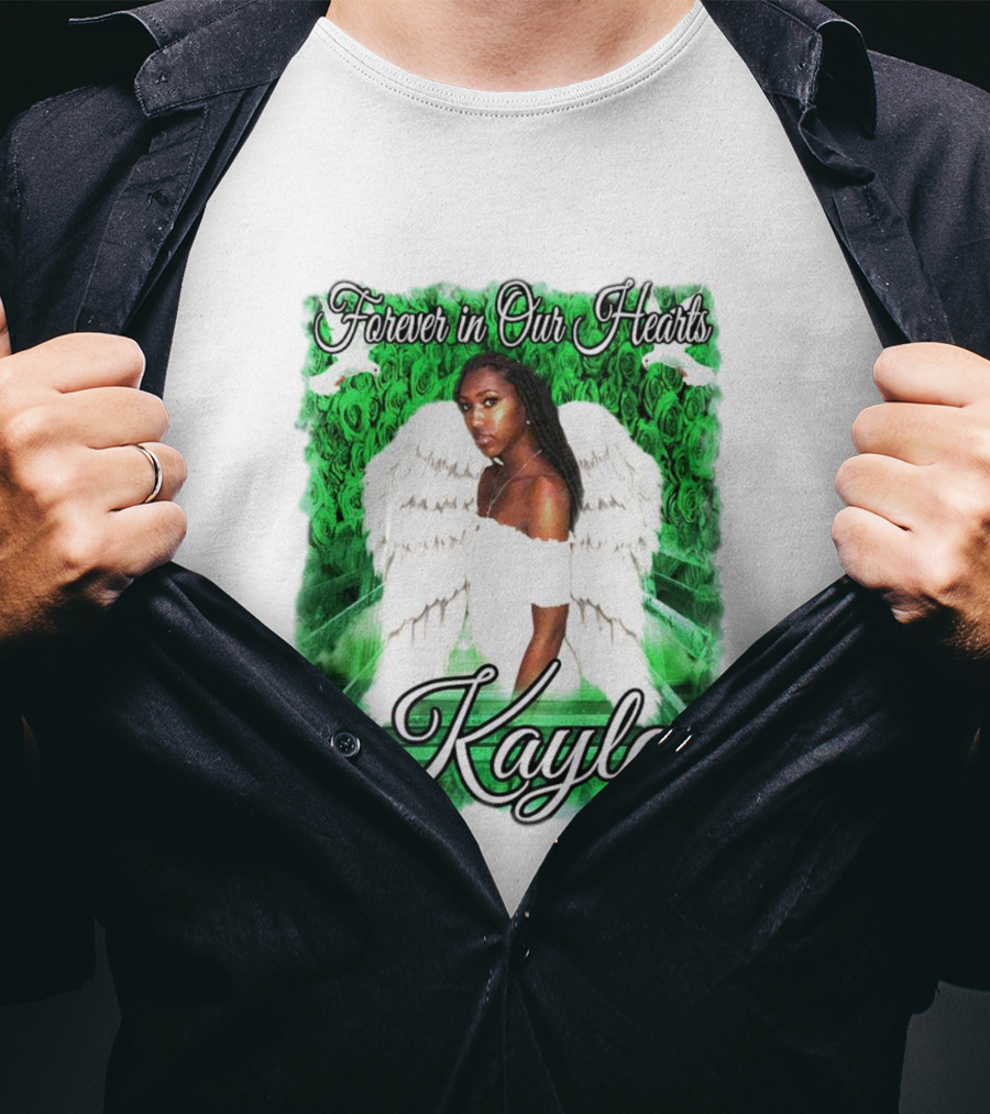 Forever In Our Hearts Kayla Angel Wings And Green T-Shirt