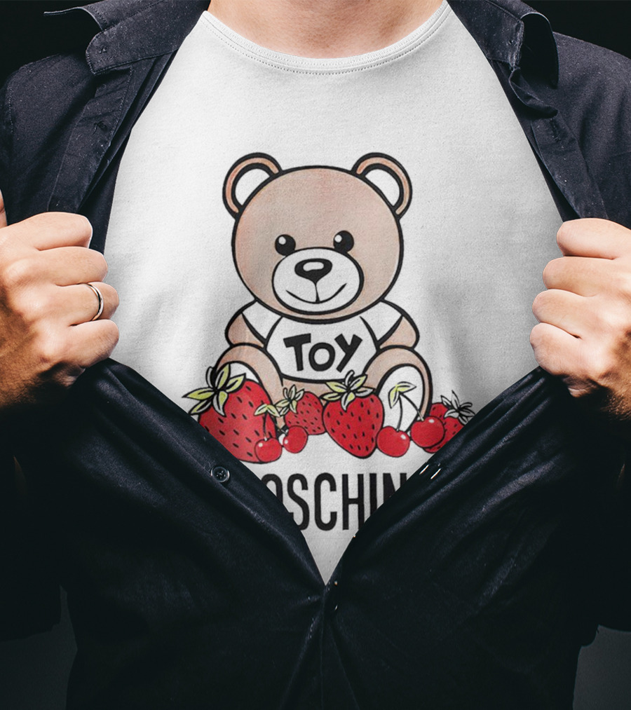 MOSCHINO Toy Bear With Strawberries T-Shirt